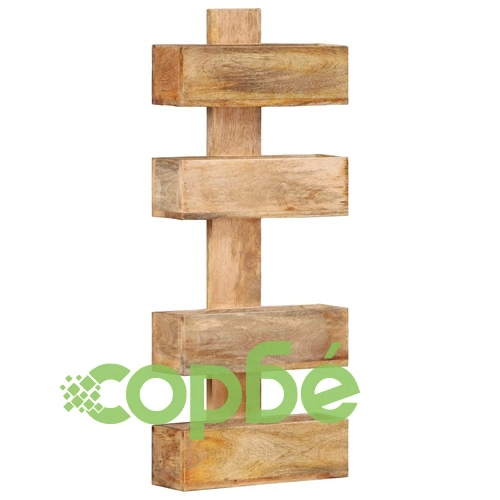 Стенна поставка за списания, 30x11x72 см, масивно мангово дърво ➤ топ цена ➤ sorbe.bg