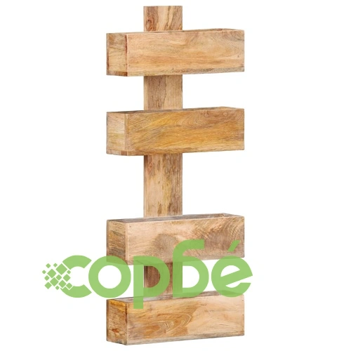 Стенна поставка за списания, 30x11x72 см, масивно мангово дърво ➤ топ цена ➤ sorbe.bg