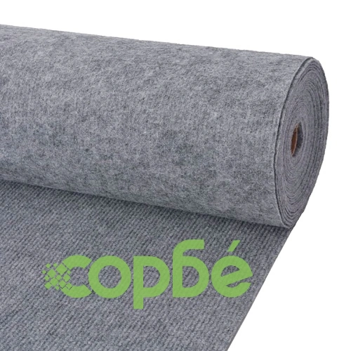 Изложбен килим, набразден, 1,2x15 м, сив ➤ топ цена ➤ sorbe.bg