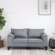 2-местен диван, светлосив, текстил