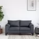 2-местен диван, тъмносив, текстил