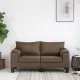 2-местен диван, кафяв, текстил