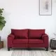2-местен диван, виненочервен, текстил