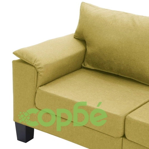 4-местен диван, зелен, текстил ➤ топ цена ➤ sorbe.bg