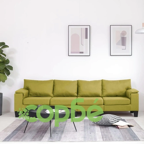 4-местен диван, зелен, текстил ➤ топ цена ➤ sorbe.bg