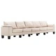 5-местен диван, кремав, текстил