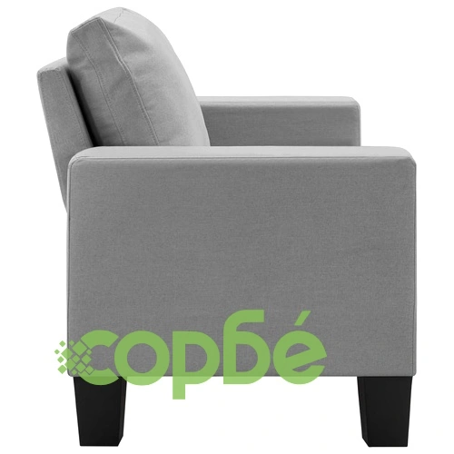 2-местен диван, светлосив, текстил ➤ топ цена ➤ sorbe.bg