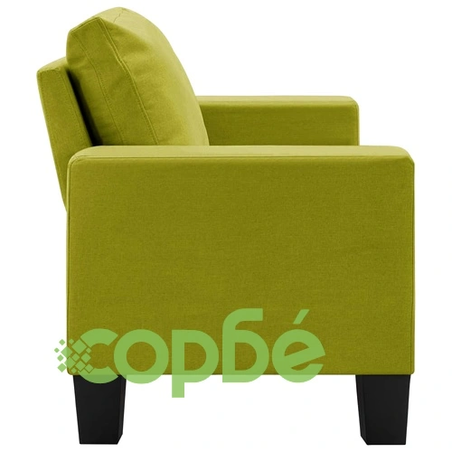 2-местен диван, зелен, текстил ➤ топ цена ➤ sorbe.bg