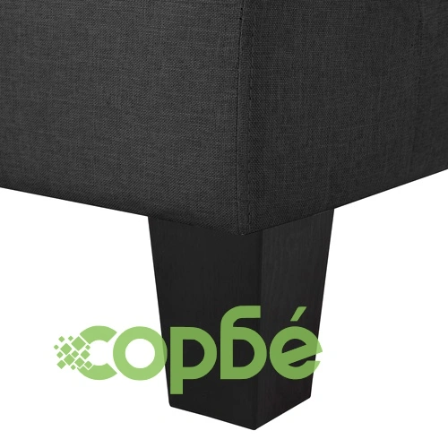 2-местен диван, черен, текстил ➤ топ цена ➤ sorbe.bg