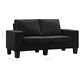 2-местен диван, черен, текстил