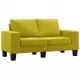 2-местен диван, жълт, текстил