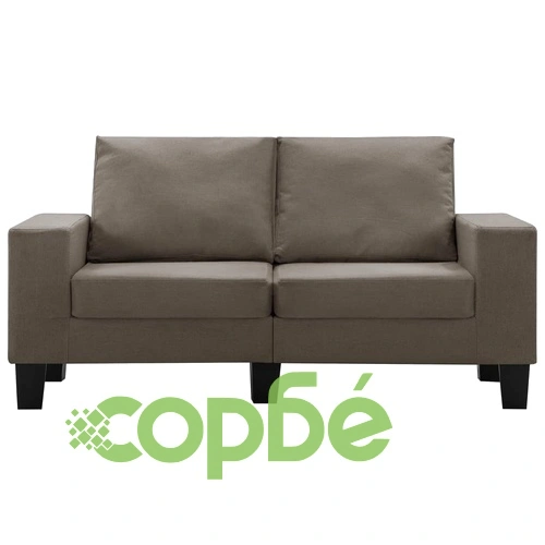 2-местен диван, таупе, текстил ➤ топ цена ➤ sorbe.bg