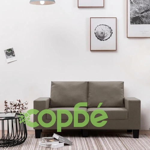 2-местен диван, таупе, текстил ➤ топ цена ➤ sorbe.bg