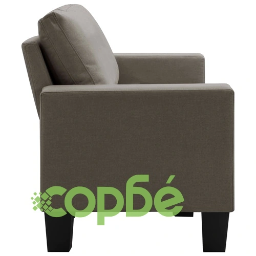 3-местен диван, таупе, текстил ➤ топ цена ➤ sorbe.bg