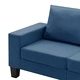 4-местен диван, син, текстил