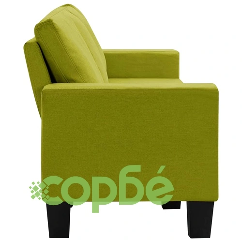 4-местен диван, зелен, текстил ➤ топ цена ➤ sorbe.bg