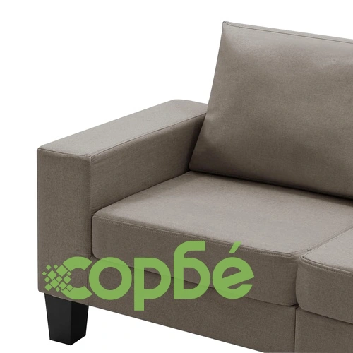 4-местен диван, таупе, текстил ➤ топ цена ➤ sorbe.bg