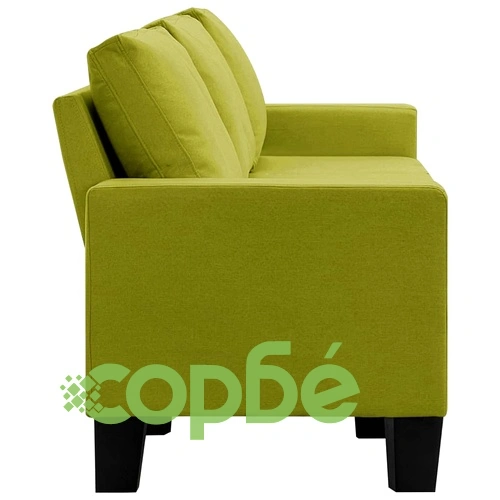 5-местен диван, зелен, текстил ➤ топ цена ➤ sorbe.bg