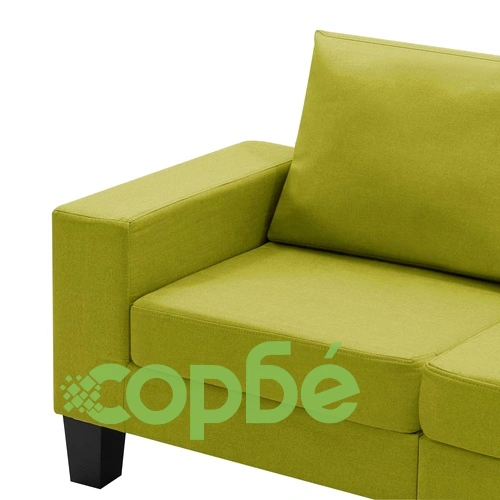 5-местен диван, зелен, текстил ➤ топ цена ➤ sorbe.bg