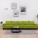 5-местен диван, зелен, текстил