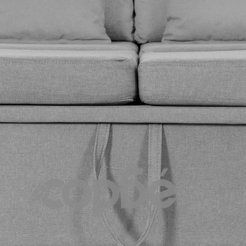 4-местен разтегателен диван, текстил, светлосив ➤ топ цена ➤ sorbe.bg