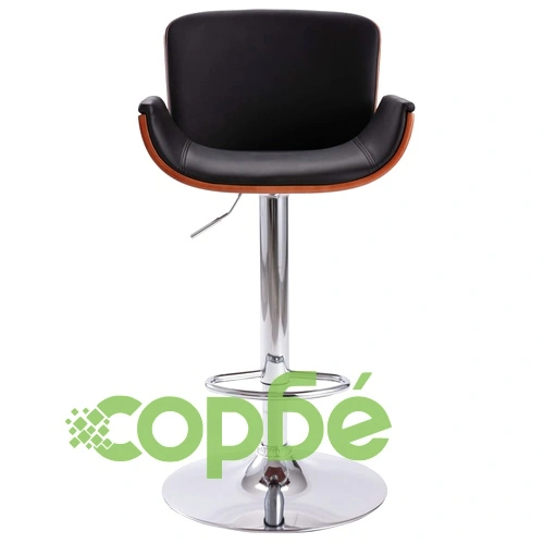 Бар табуретка, черна, изкуствена кожа ➤ топ цена ➤ sorbe.bg