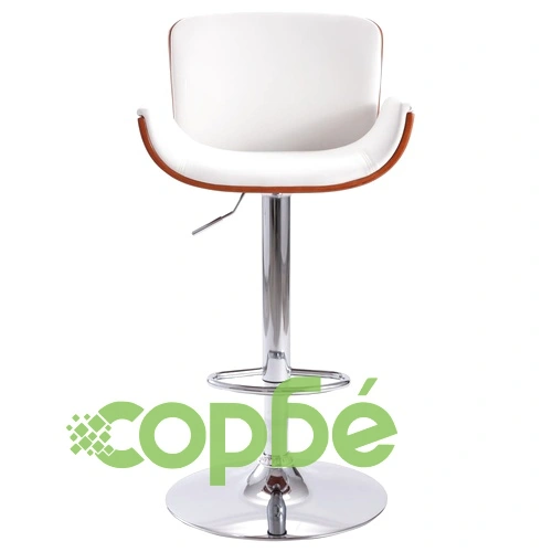 Бар табуретка, бяла, изкуствена кожа ➤ топ цена ➤ sorbe.bg