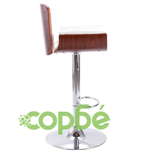 Бар табуретка, бяла, изкуствена кожа ➤ топ цена ➤ sorbe.bg