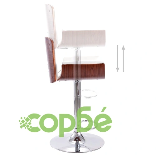 Бар табуретка, бяла, изкуствена кожа ➤ топ цена ➤ sorbe.bg