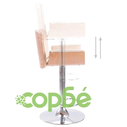 Бар табуретка, кремав, изкуствена кожа ➤ топ цена ➤ sorbe.bg