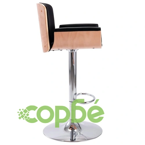 Бар табуретка, черна, изкуствена кожа ➤ топ цена ➤ sorbe.bg