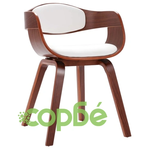 Трапезни столове, 2 бр, извито дърво и изкуствена кожа ➤ топ цена ➤ sorbe.bg