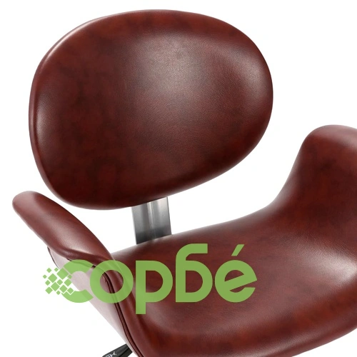 Въртящ се трапезен стол, кафяв, изкуствена кожа ➤ топ цена ➤ sorbe.bg