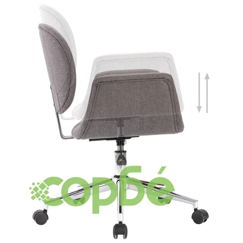 Въртящ се трапезен стол, сив, текстил ➤ топ цена ➤ sorbe.bg