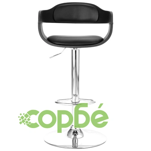 Бар табуретка, черна, изкуствена кожа ➤ топ цена ➤ sorbe.bg