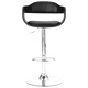 Бар табуретка, черна, изкуствена кожа