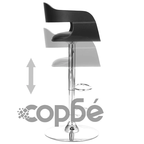 Бар табуретка, черна, изкуствена кожа ➤ топ цена ➤ sorbe.bg