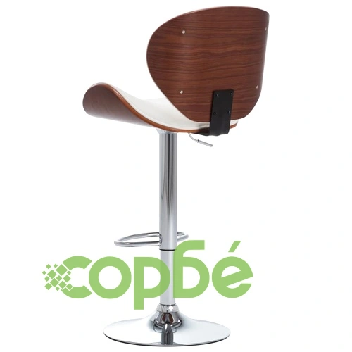 Бар табуретка, бяла, изкуствена кожа ➤ топ цена ➤ sorbe.bg