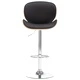 Бар табуретка, черна, изкуствена кожа