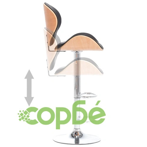 Бар табуретка, черна, изкуствена кожа ➤ топ цена ➤ sorbe.bg