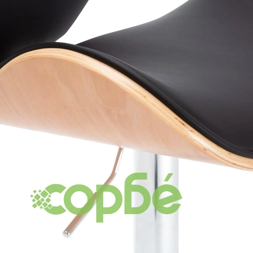 Бар табуретка, черна, изкуствена кожа ➤ топ цена ➤ sorbe.bg