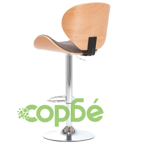 Бар табуретка, таупе, текстил ➤ топ цена ➤ sorbe.bg