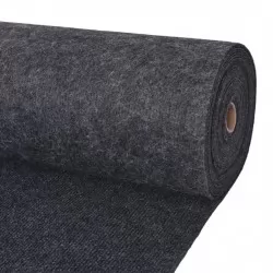 Изложбен килим, набразден, 1,2x20 м, антрацит
