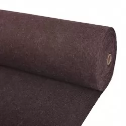 Изложбен килим, набразден, 1,2x20 м, кафяв