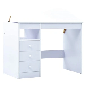 Детско бюро за рисуване, накланящ се плот, бяло