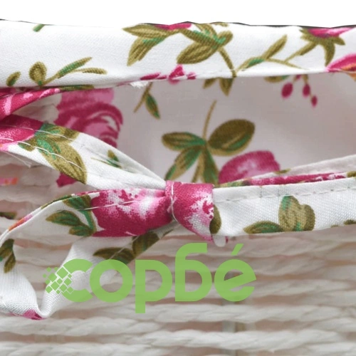 Конзолна маса с 3 кошници, бяла, дърво ➤ топ цена ➤ sorbe.bg