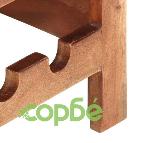 Шкаф за вино, 40x30x80 см, акациево дърво масив ➤ топ цена ➤ sorbe.bg