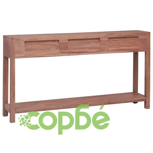 Конзолна маса, 145x30x80 cм, тик масив ➤ топ цена ➤ sorbe.bg