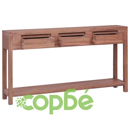 Конзолна маса, 145x30x80 cм, тик масив ➤ топ цена ➤ sorbe.bg