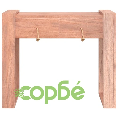 Конзолна маса, 90x35x75 см, тиково дърво масив ➤ топ цена ➤ sorbe.bg